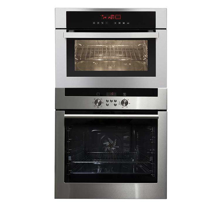 Single oven with combination microwave oven